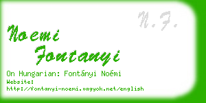 noemi fontanyi business card