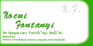 noemi fontanyi business card
